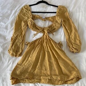 Emory Park Mustard Mini Dress